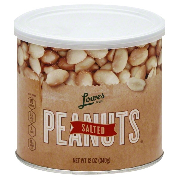 slide 1 of 1, Lowes Foods Peanuts Party Can, 12 oz