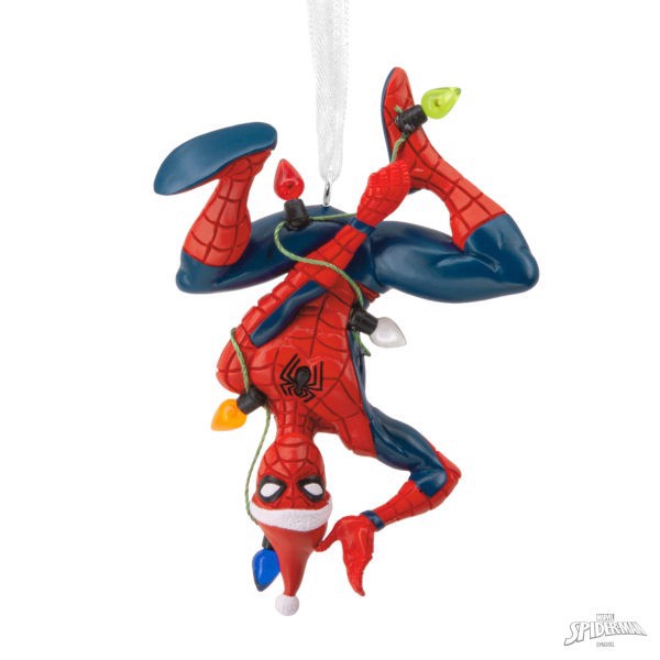 slide 2 of 6, Hallmark Christmas Ornament (Marvel Spider-Man Hanging From Lights), 1 ct