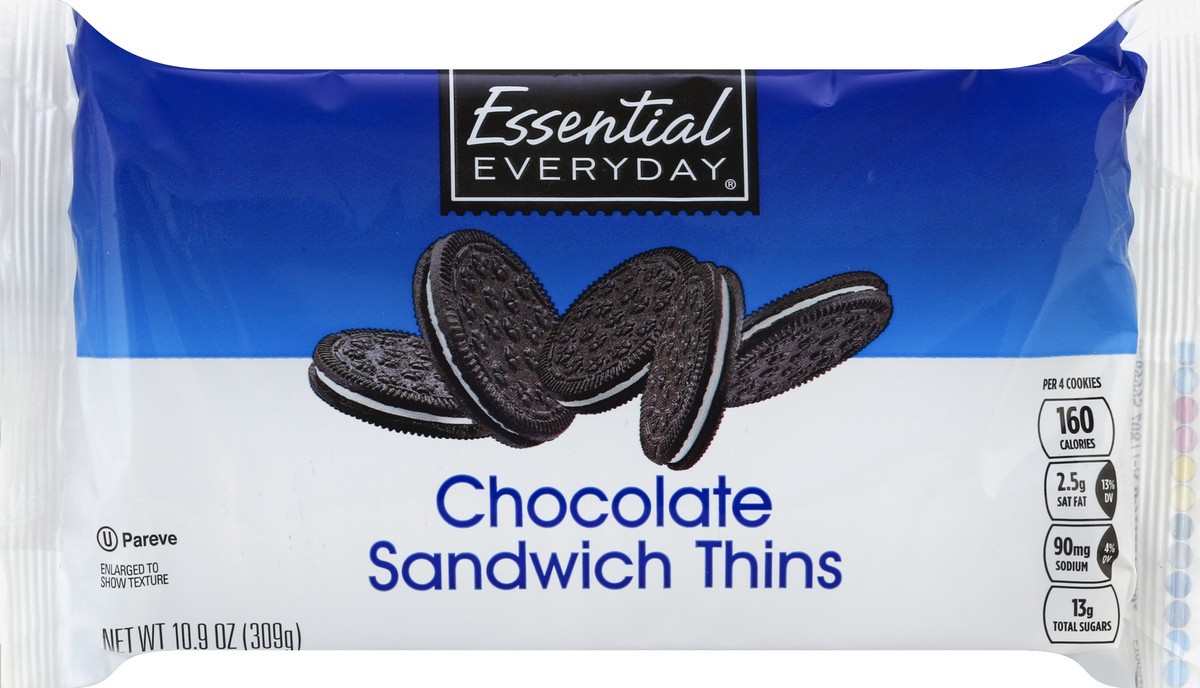 slide 5 of 6, Essential Everyday Thin Sandwich Cookie, 10.9 oz