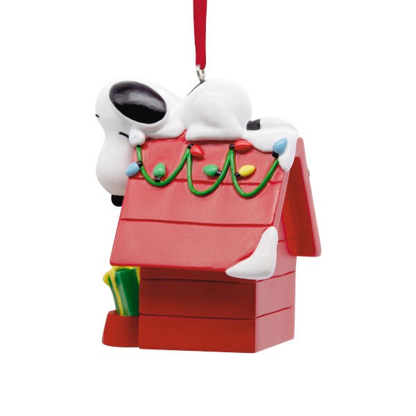 slide 5 of 6, Hallmark Christmas Ornament (Peanuts Snoopy on Holiday Doghouse), 1 ct