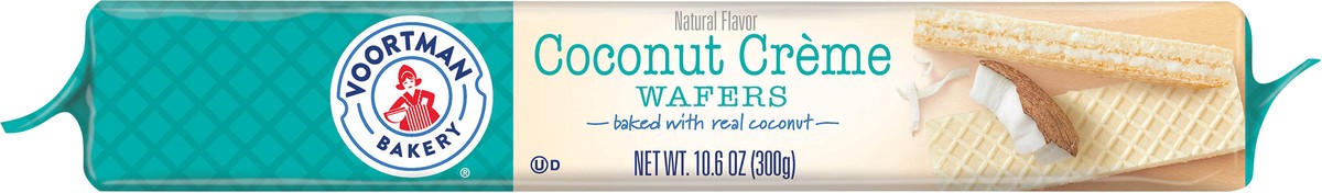 slide 9 of 9, Voortman Bakery Voortman Coconut Creme Wafer, 10.6 oz