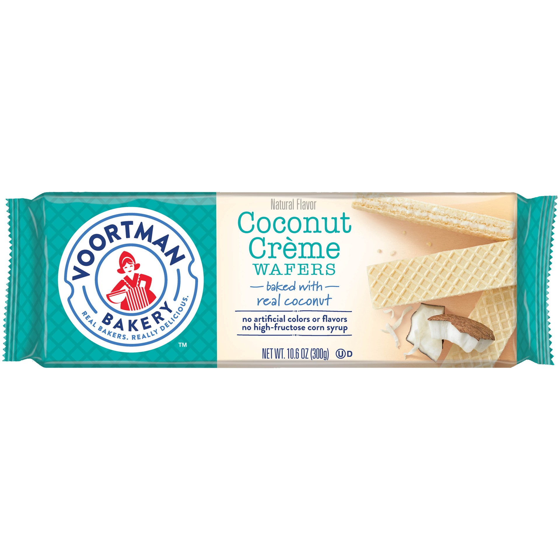 slide 1 of 9, Voortman Bakery Voortman Coconut Creme Wafer, 10.6 oz