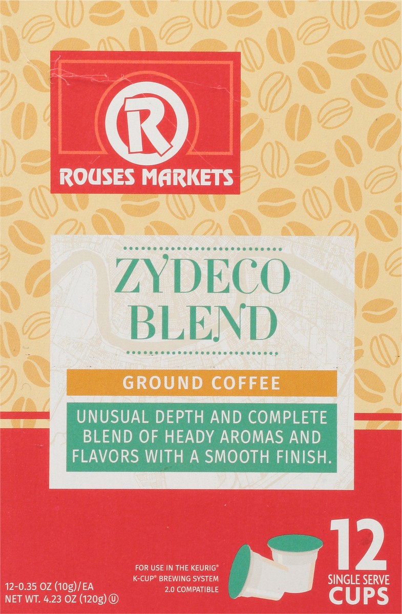 slide 8 of 14, Rouses Markets Ground Single Serve Cups Zydeco Blend Coffee Cup/Tub/Bowl 12 ea, 12 ct