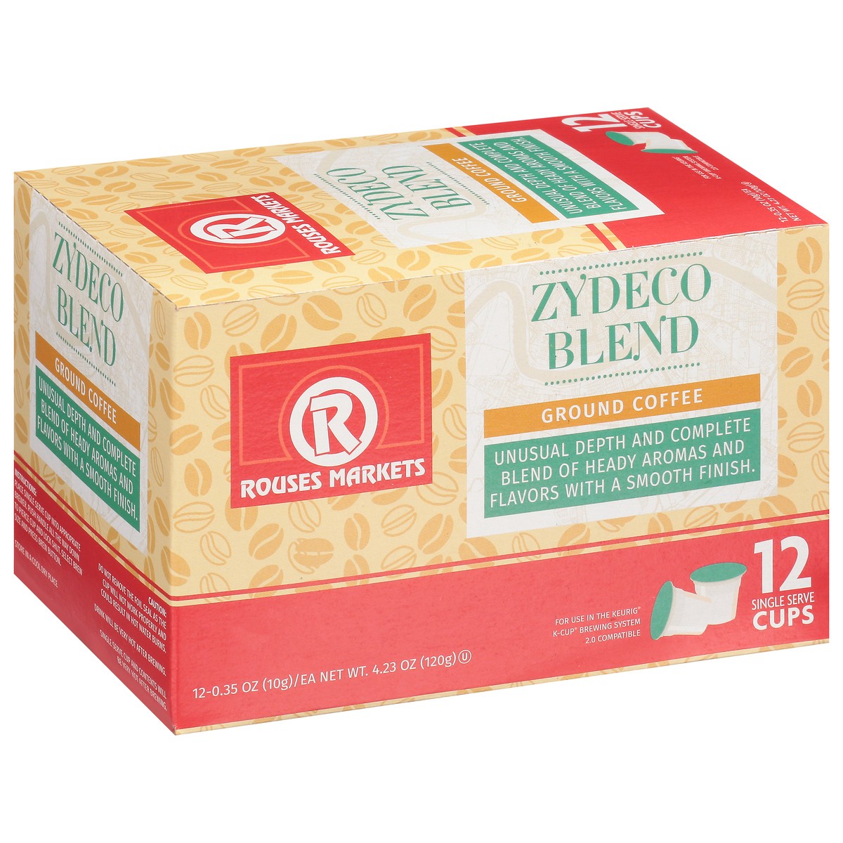 slide 3 of 14, Rouses Markets Ground Single Serve Cups Zydeco Blend Coffee Cup/Tub/Bowl 12 ea, 12 ct