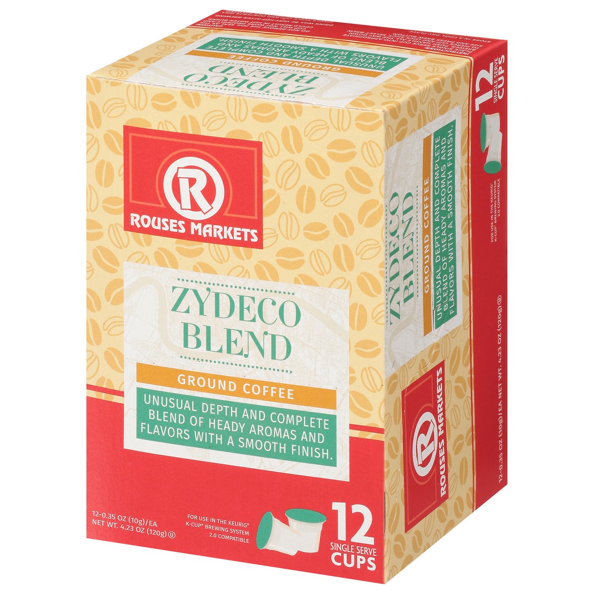 slide 10 of 14, Rouses Markets Ground Single Serve Cups Zydeco Blend Coffee Cup/Tub/Bowl 12 ea, 12 ct