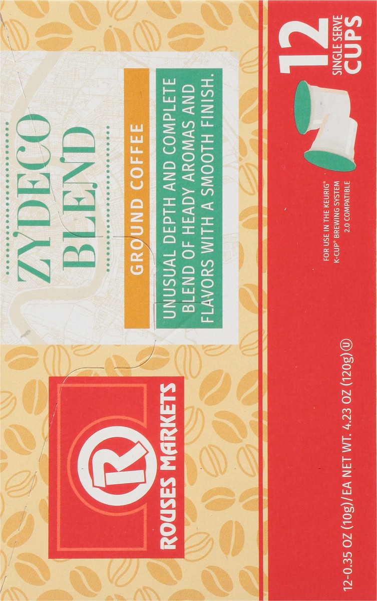 slide 9 of 14, Rouses Markets Ground Single Serve Cups Zydeco Blend Coffee Cup/Tub/Bowl 12 ea, 12 ct
