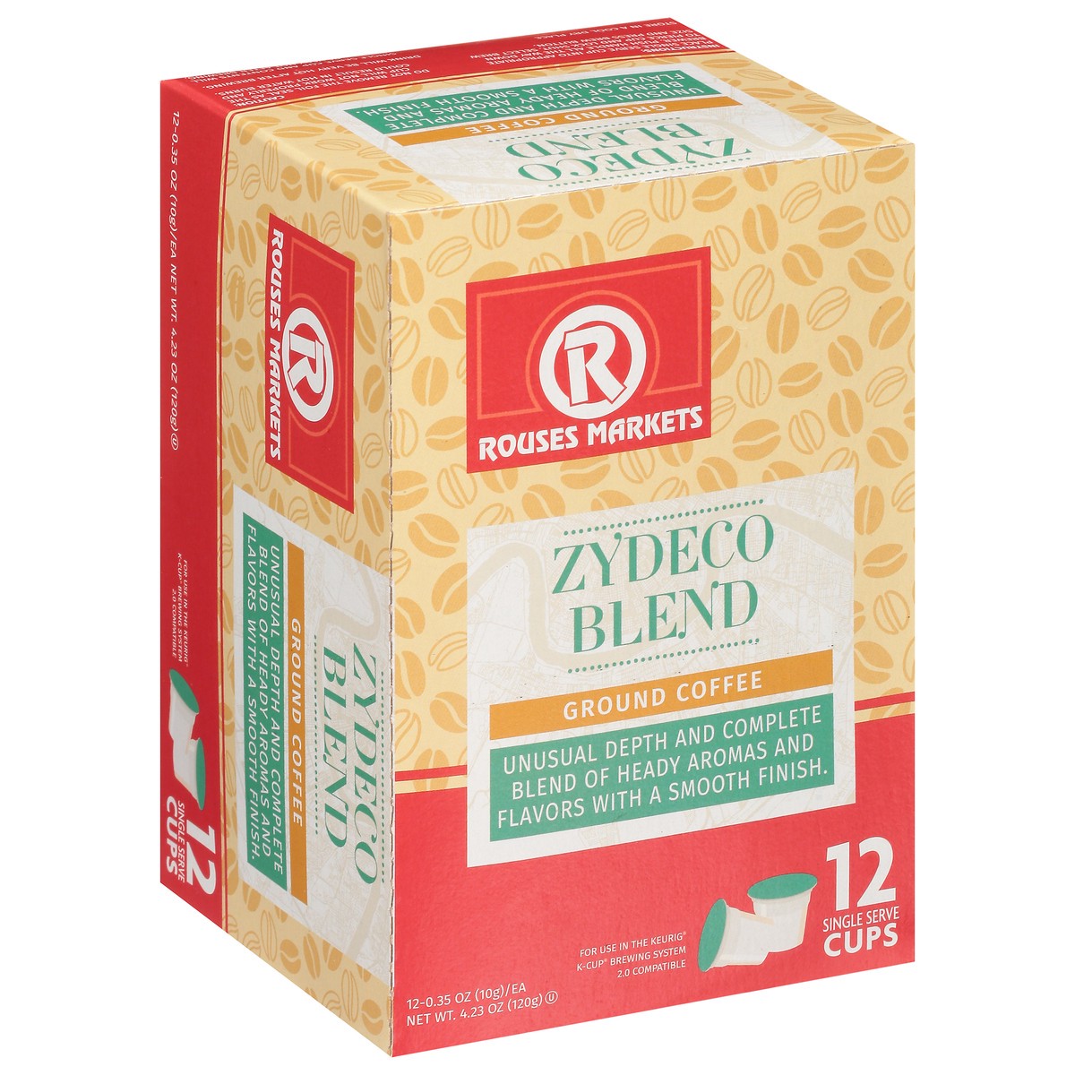 slide 13 of 14, Rouses Markets Ground Single Serve Cups Zydeco Blend Coffee Cup/Tub/Bowl 12 ea, 12 ct