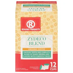 Rouses Markets Ground Single Serve Cups Zydeco Blend Coffee Cup/Tub/Bowl 12 ea