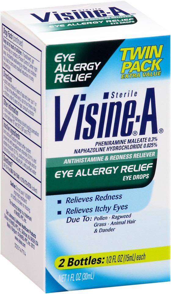 slide 1 of 4, Visine-A Allergy Relief Twin Pack, 1 fl oz