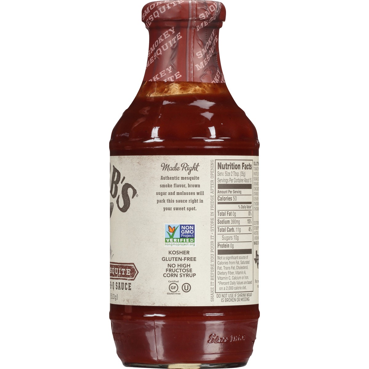 slide 6 of 7, Stubb's Smokey Mesquite Barbeque Sauce, 18 oz