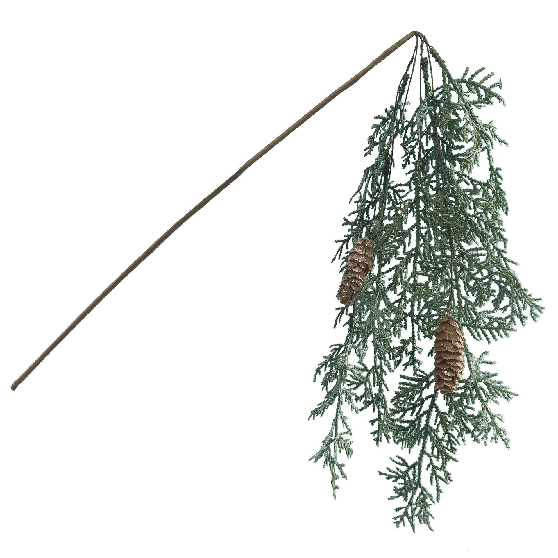 slide 2 of 3, 35" Hanging Greenery & Pinecone Stem By Ashland, 5 in x 2 in x 35 in