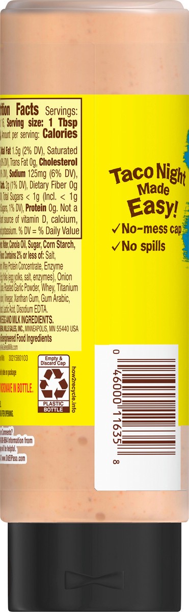 slide 4 of 9, Old El Paso Taco Sauce, Zesty Ranch Sauce, Squeeze Bottle, 9 oz., 9 oz