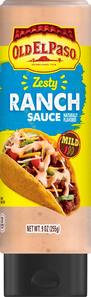 slide 7 of 9, Old El Paso Taco Sauce, Zesty Ranch Sauce, Squeeze Bottle, 9 oz., 9 oz