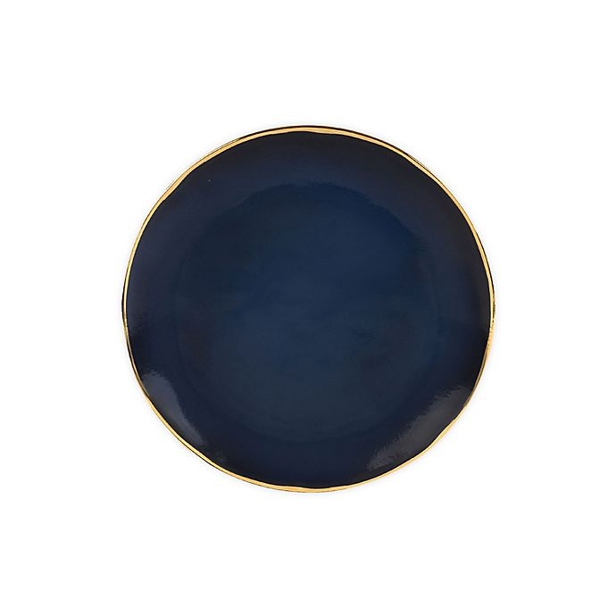 slide 1 of 2, Olivia & Oliver Harper Blue Gold Salad Plate, 1 ct