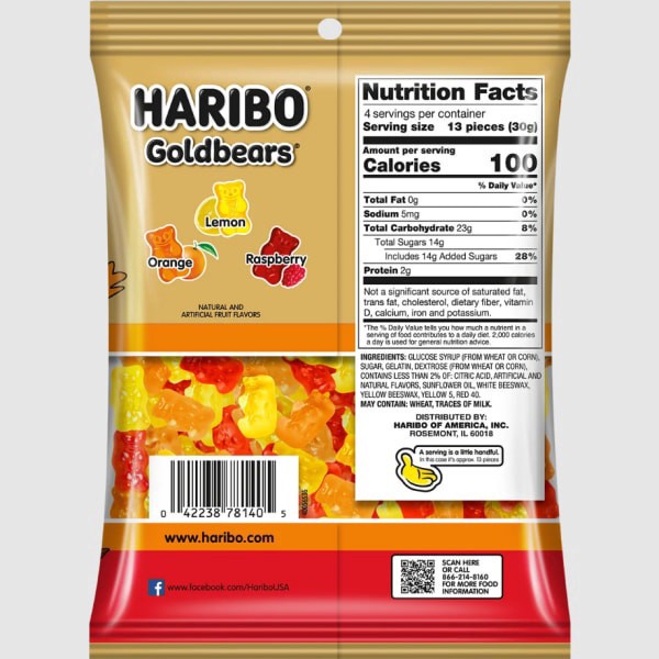 slide 5 of 5, Haribo, Fall Edition Goldbears, 4 Oz, 4 oz