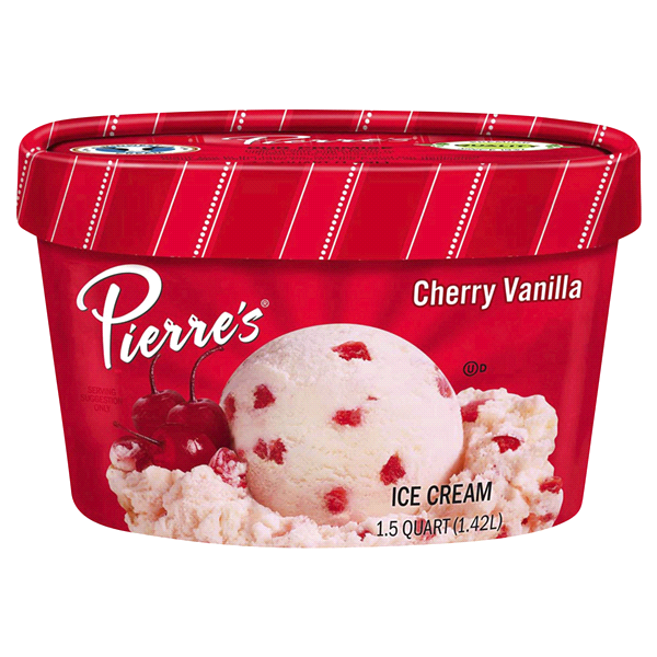 slide 1 of 9, Pierre's Pierres Cherry Vanilla Ice Cream, 48 fl oz