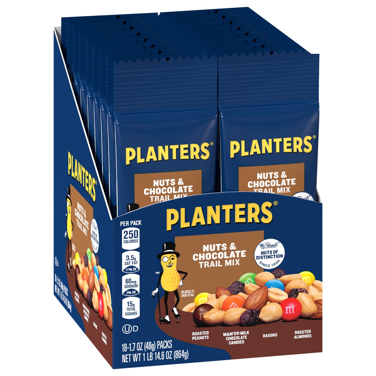 slide 6 of 13, Planters Nuts & Chocolate Trail Mix 18 - 1.7 oz Packs, 18 ct