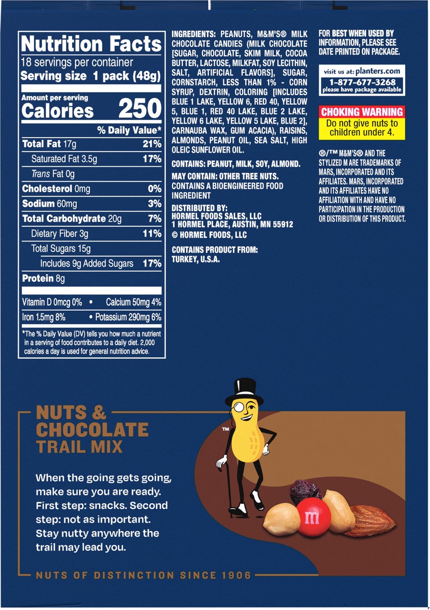 slide 5 of 13, Planters Nuts & Chocolate Trail Mix 18 - 1.7 oz Packs, 18 ct