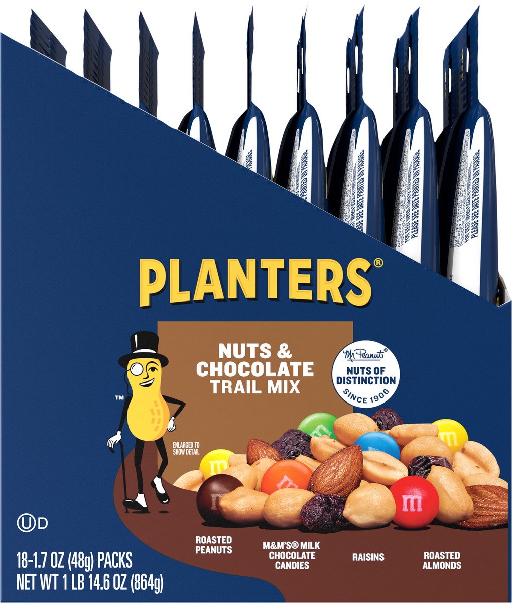 slide 2 of 13, Planters Nuts & Chocolate Trail Mix 18 - 1.7 oz Packs, 18 ct