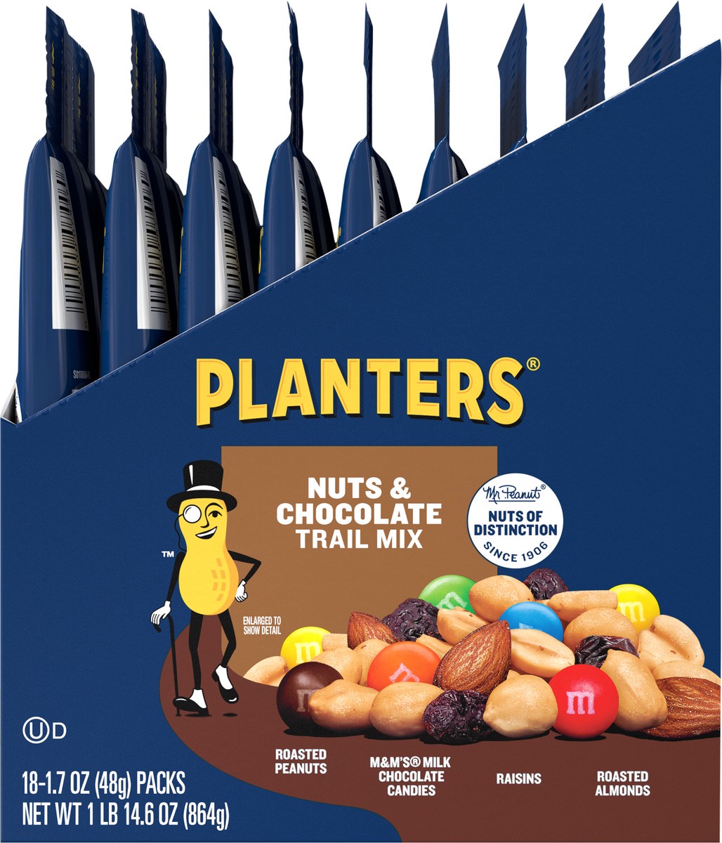 slide 4 of 13, Planters Nuts & Chocolate Trail Mix 18 - 1.7 oz Packs, 18 ct