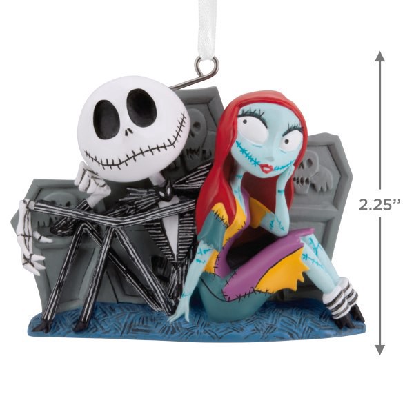 slide 6 of 6, Hallmark Christmas Ornament (Disney Tim Burton's The Nightmare Before Christmas Jack and Sally With Tombstones), 1 ct