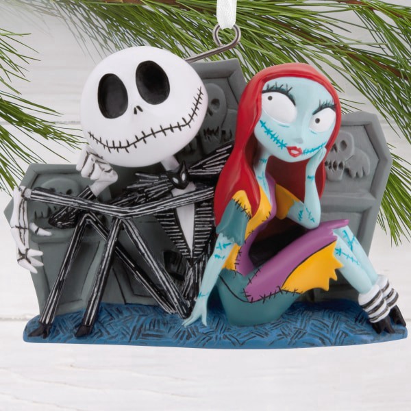 slide 3 of 6, Hallmark Christmas Ornament (Disney Tim Burton's The Nightmare Before Christmas Jack and Sally With Tombstones), 1 ct