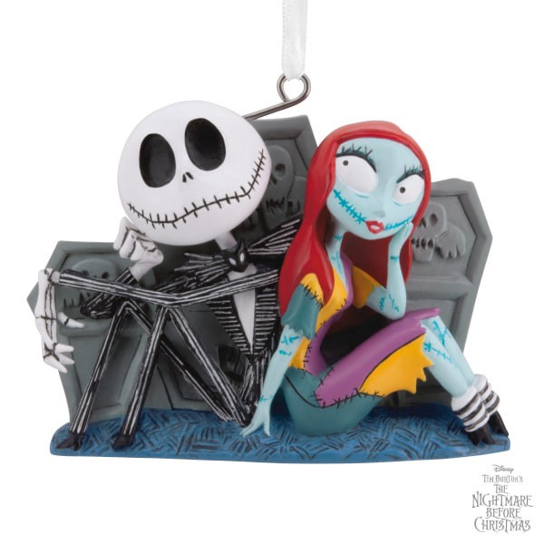 slide 5 of 6, Hallmark Christmas Ornament (Disney Tim Burton's The Nightmare Before Christmas Jack and Sally With Tombstones), 1 ct