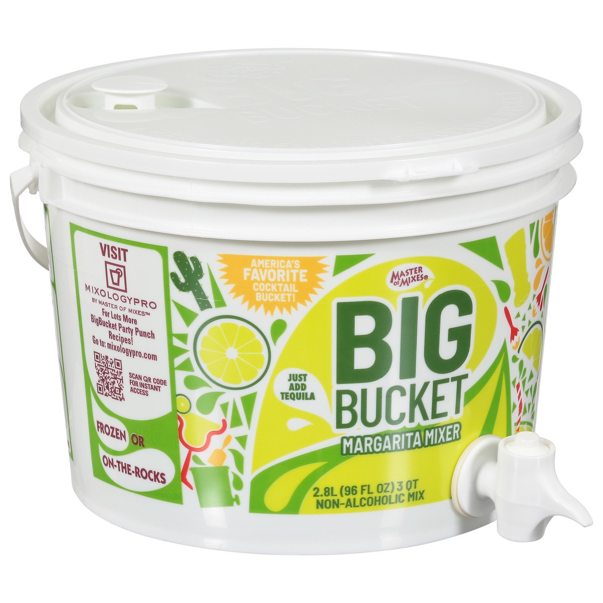 slide 2 of 9, Big Bucket Master of Mixes Big Bucket Margarita Mix, 96 fl oz