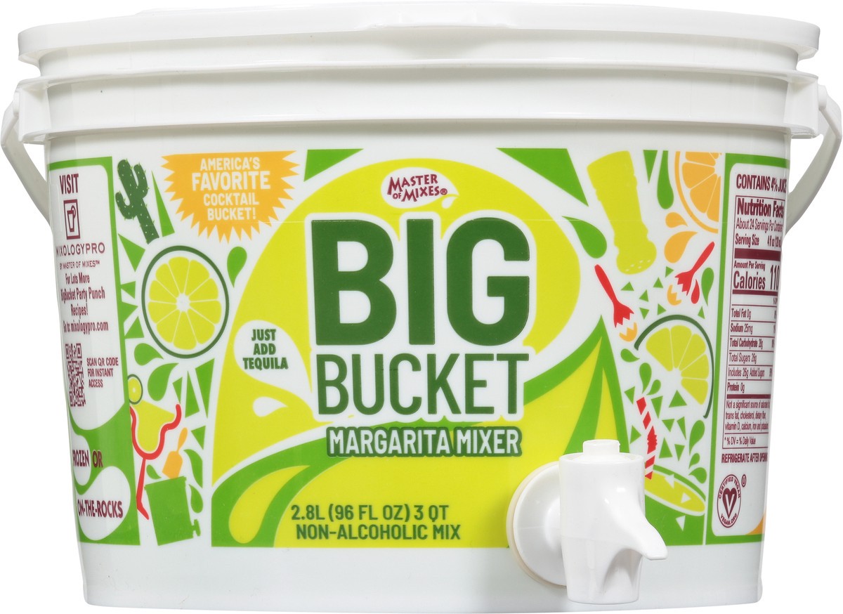 slide 6 of 9, Big Bucket Master of Mixes Big Bucket Margarita Mix, 96 fl oz