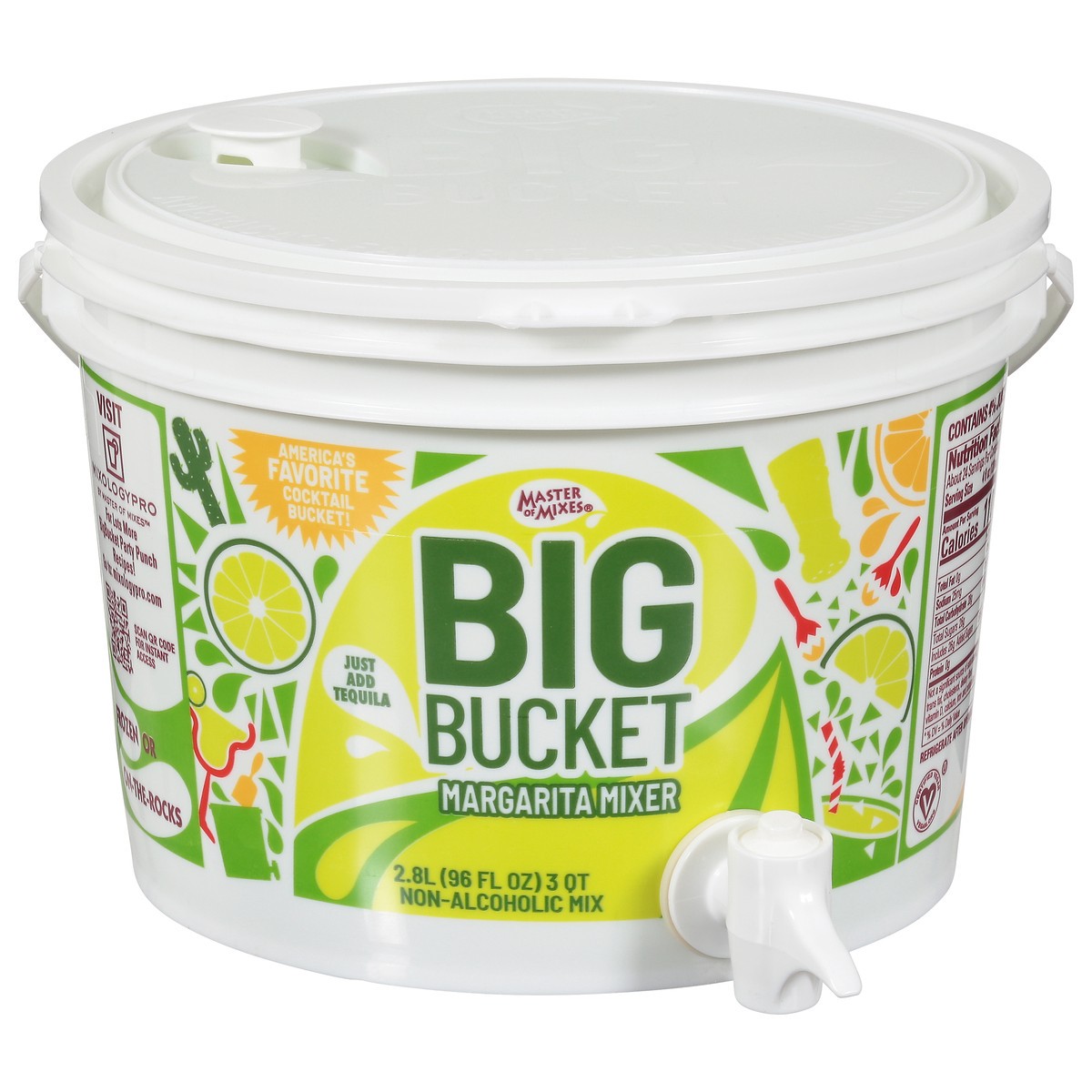 slide 1 of 9, Big Bucket Master of Mixes Big Bucket Margarita Mix, 96 fl oz