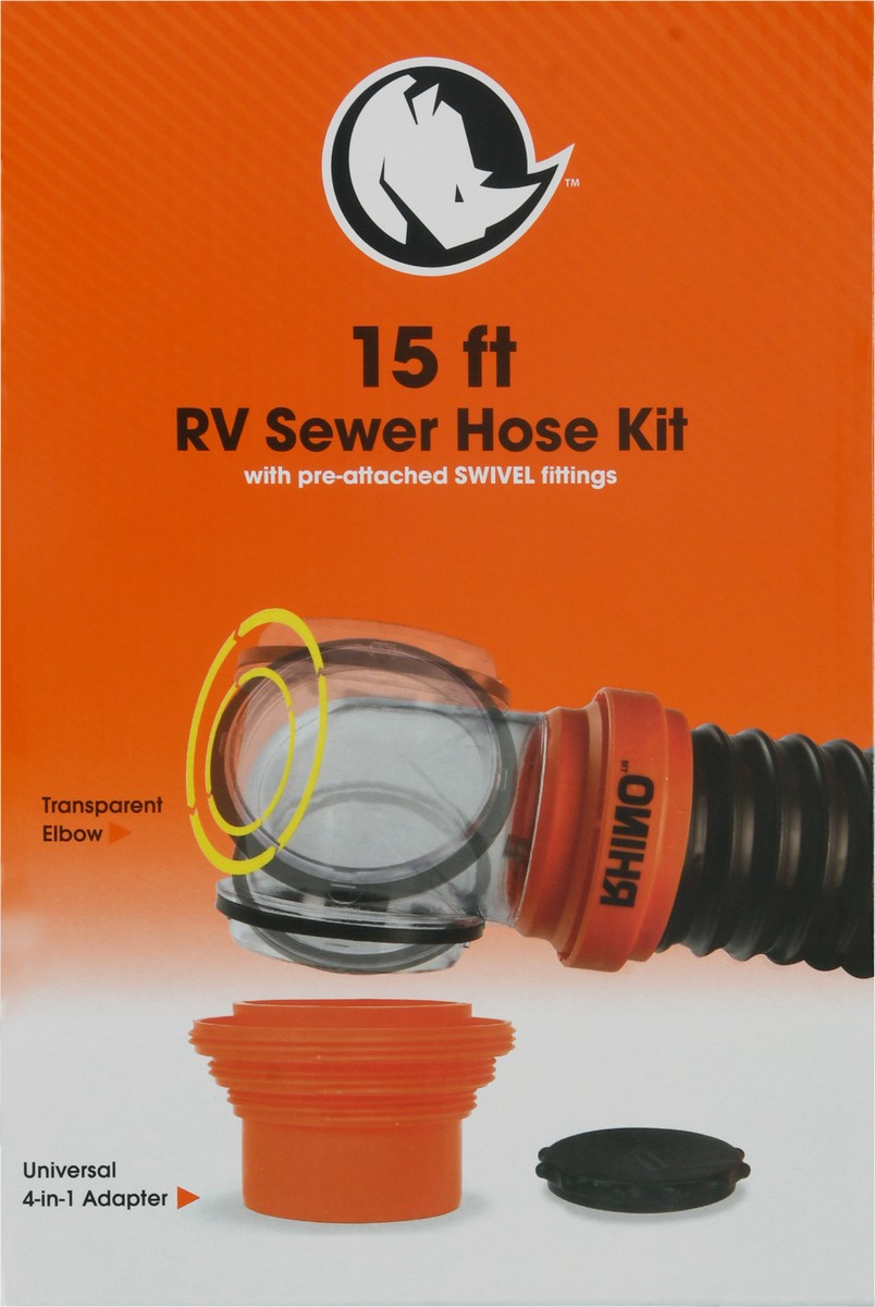 slide 4 of 9, Camco Rhinoflex Rv Sewer Hose Kit With Pre-Attached Swivel Fittings, 1 ct