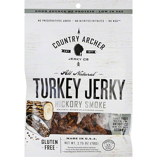 slide 3 of 5, Country Archer Hickory Smoked Turkey Jerky, 2.75 oz