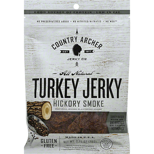 slide 4 of 5, Country Archer Hickory Smoked Turkey Jerky, 2.75 oz