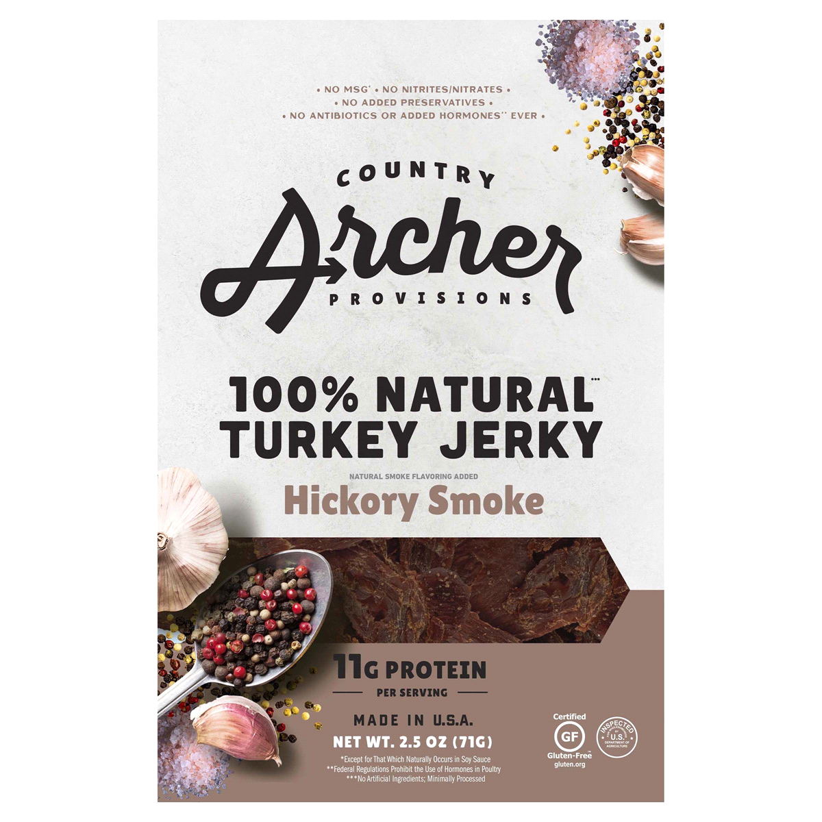 slide 1 of 5, Country Archer Hickory Smoked Turkey Jerky, 2.75 oz