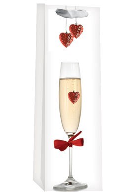 slide 1 of 1, Bella Vita Bottle Bag - Floating Hearts, 1 btl