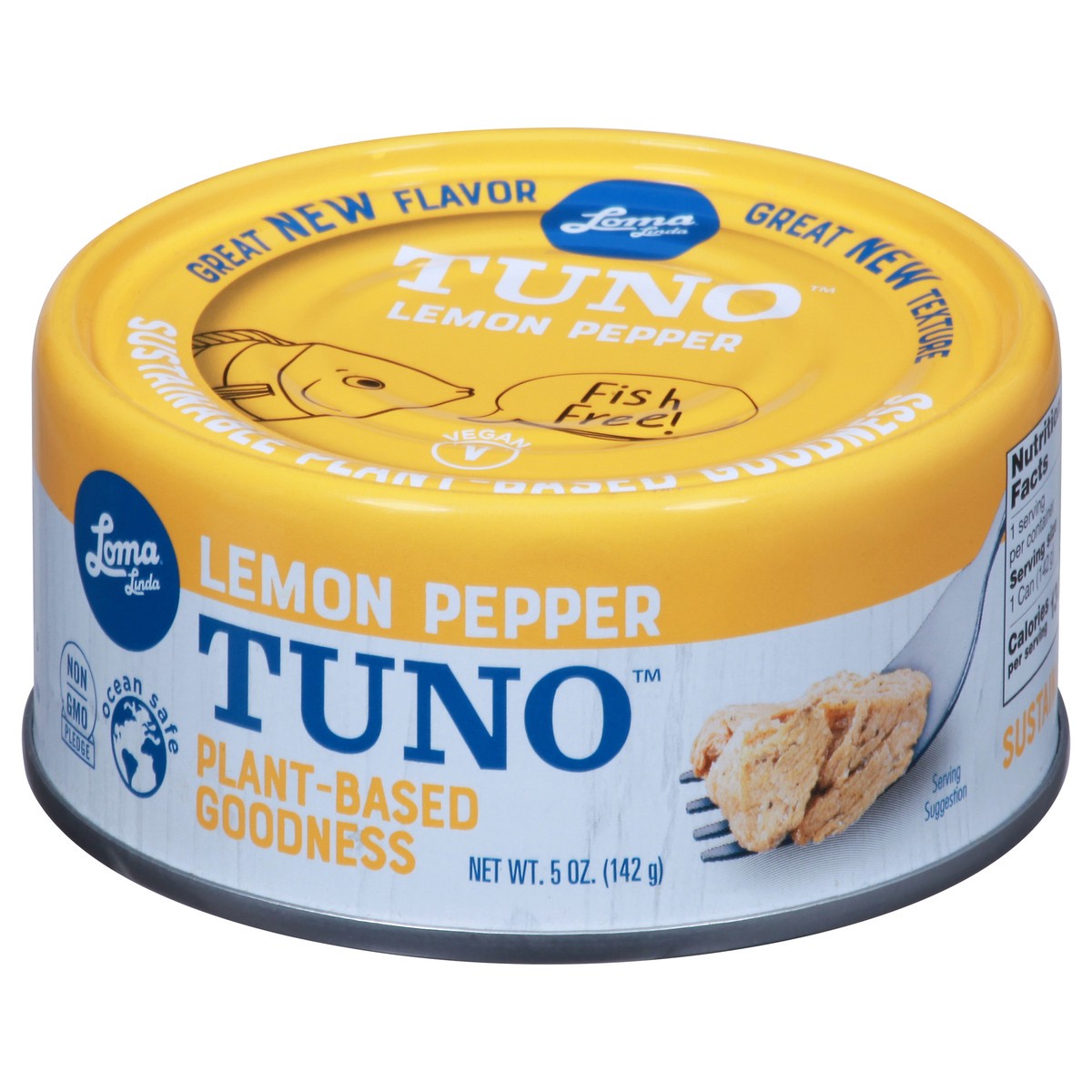 slide 7 of 9, Loma Linda Tuno Plant-Based - Lemon Pepper, 5 oz