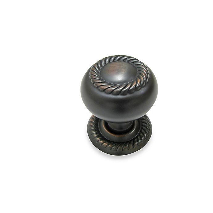 slide 1 of 1, Richelieu Classic Rope-Style Knob - Oil-Rubbed Bronze, 1 ct