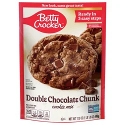 Betty Crocker Double Chocolate Chunk Cookie Mix, 17.5 oz.
