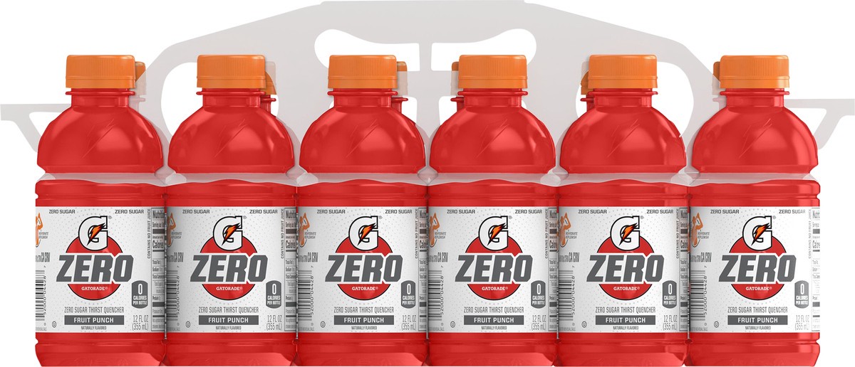 slide 3 of 3, Gatorade G Zero Fruit Punch Sports Drink - 12 pk / 12 fl oz Bottles, 12 ct; 12 fl oz