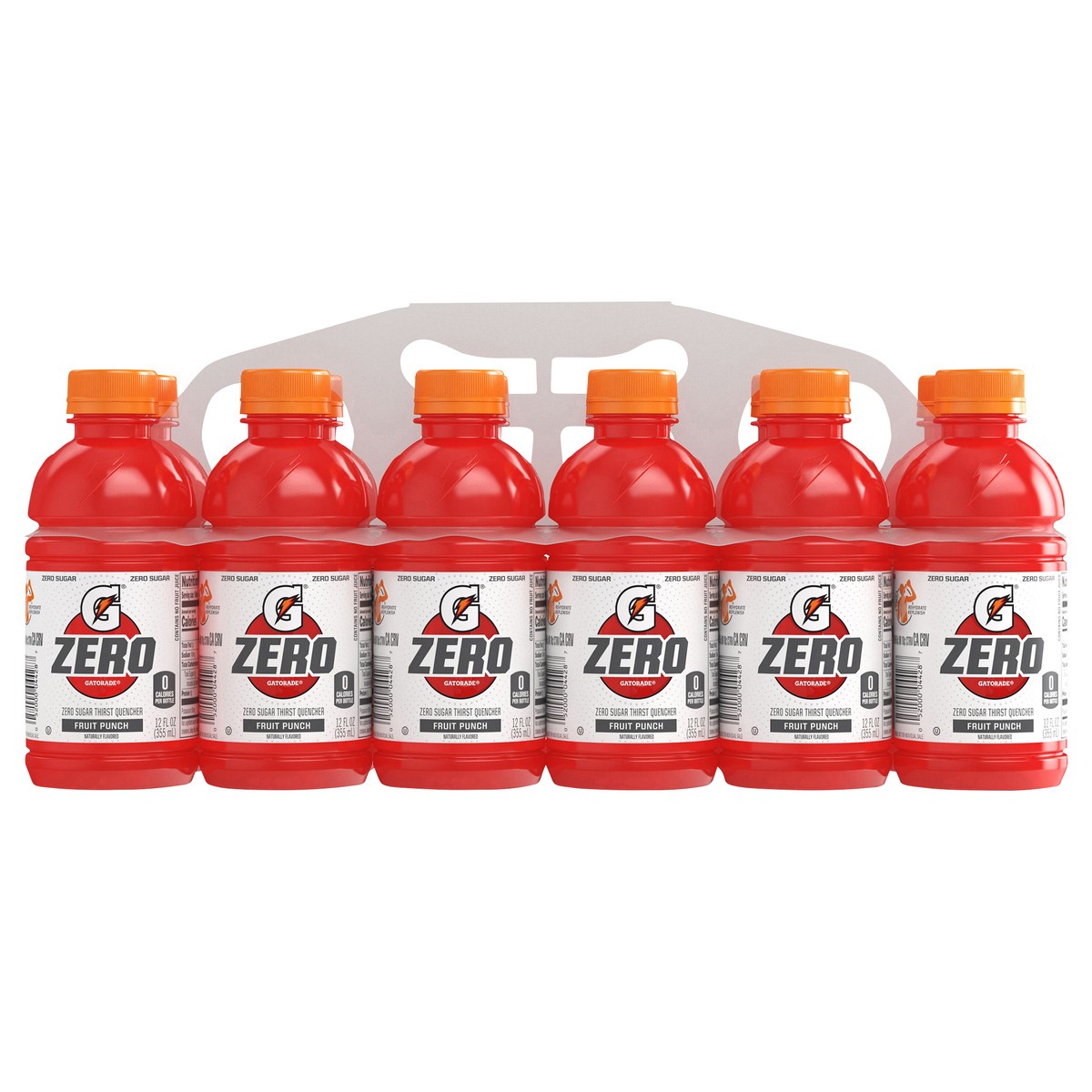 slide 1 of 3, Gatorade Zero Zero Sugar Thirst Quencher Fruit Punch Naturally Flavored 12 Fl Oz 12 Count, 12 ct