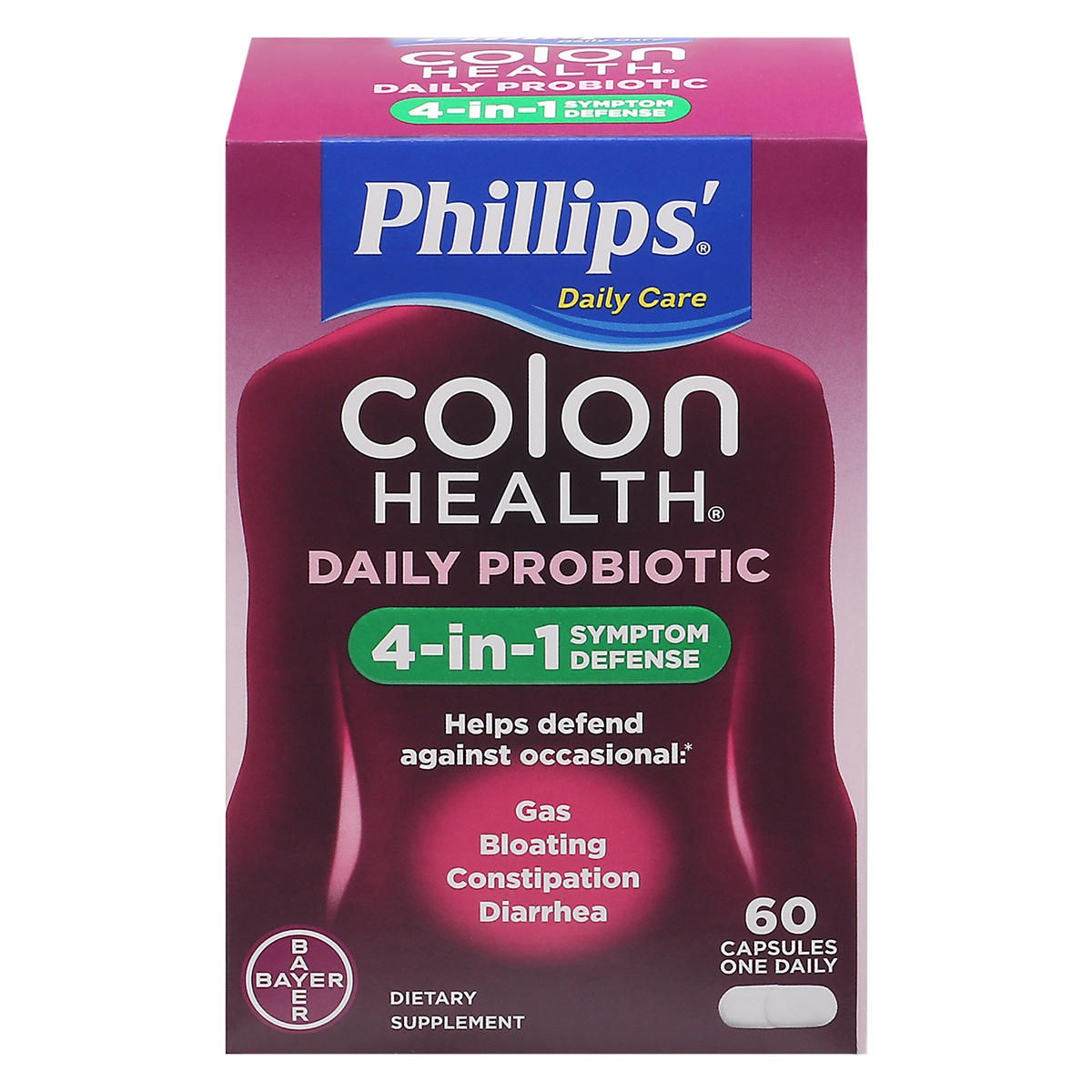 slide 1 of 1, Phillips' Probiotic Colon Health Digestive Health Daily Supplement Capsules - 60ct, 60 ct