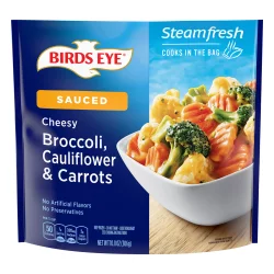 Birds Eye Steamfresh Broccoli, Cauliflower, and Carrots with Cheese Sauce