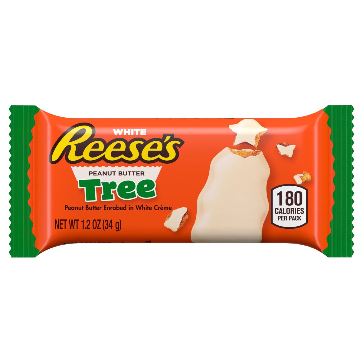 slide 1 of 3, REESE'S White Creme Peanut Butter Trees, Christmas Candy Pack, 1.2 oz, 1.2 oz