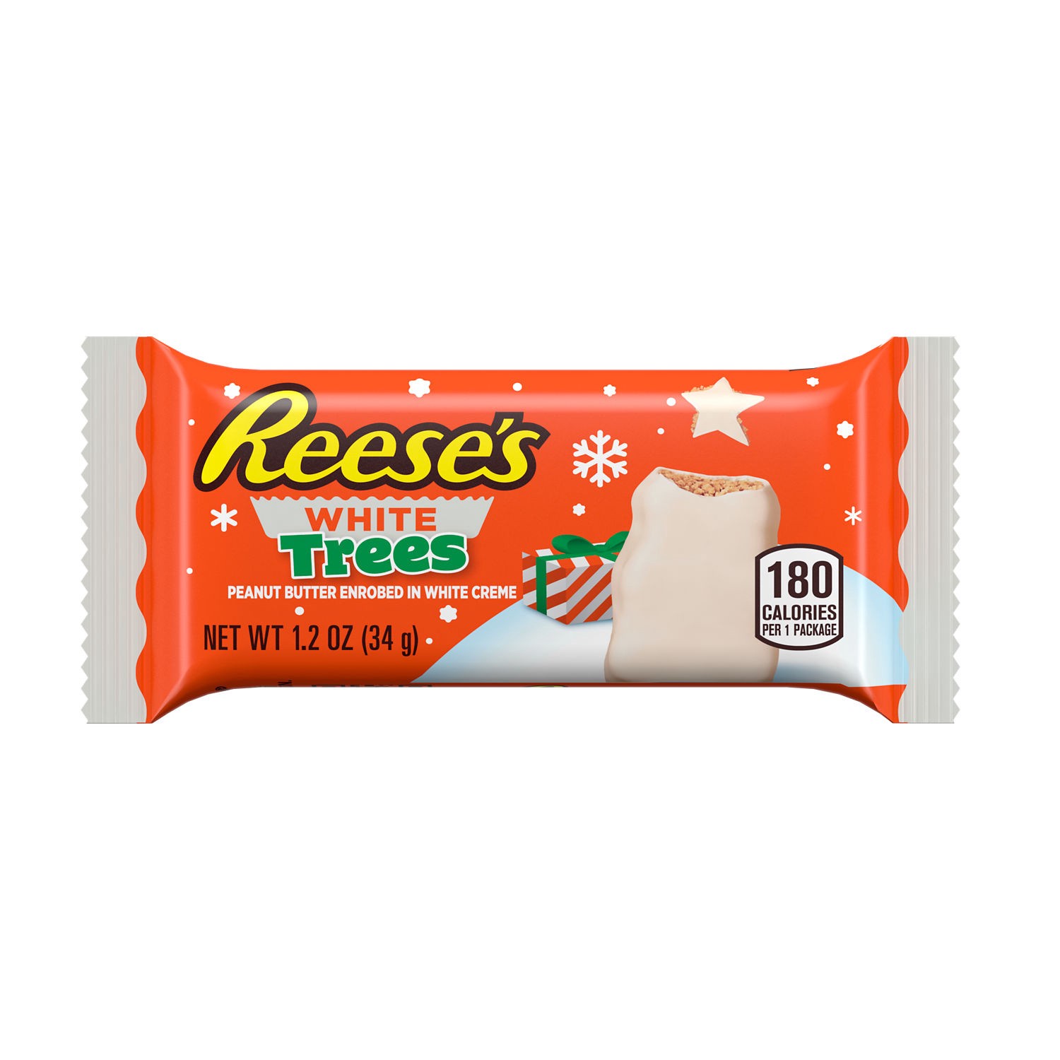 slide 1 of 3, Reese's White Creme Peanut Butter Trees, Christmas Candy Pack, 1.2 oz, 1.2 oz