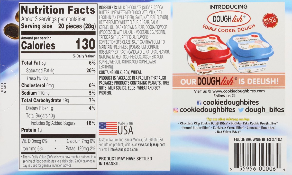 slide 7 of 13, Cookie Dough Bites Fudge Brownie, 3.1 oz