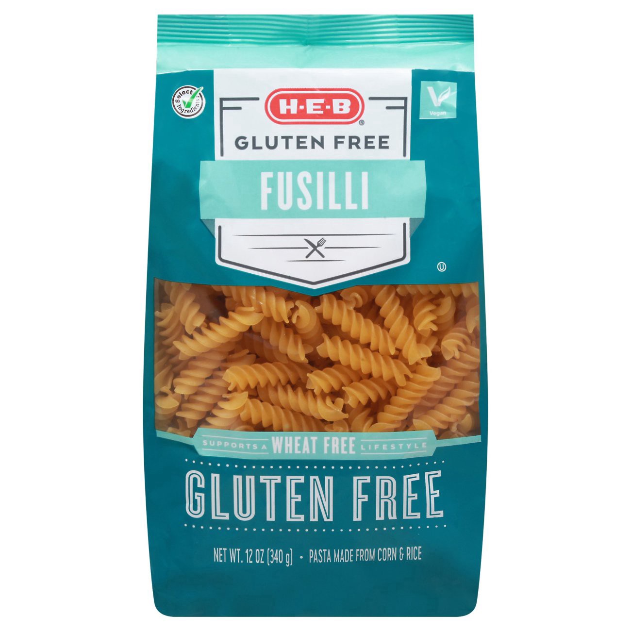 slide 1 of 1, H-E-B Gluten Free Fusilli Pasta, 12 oz