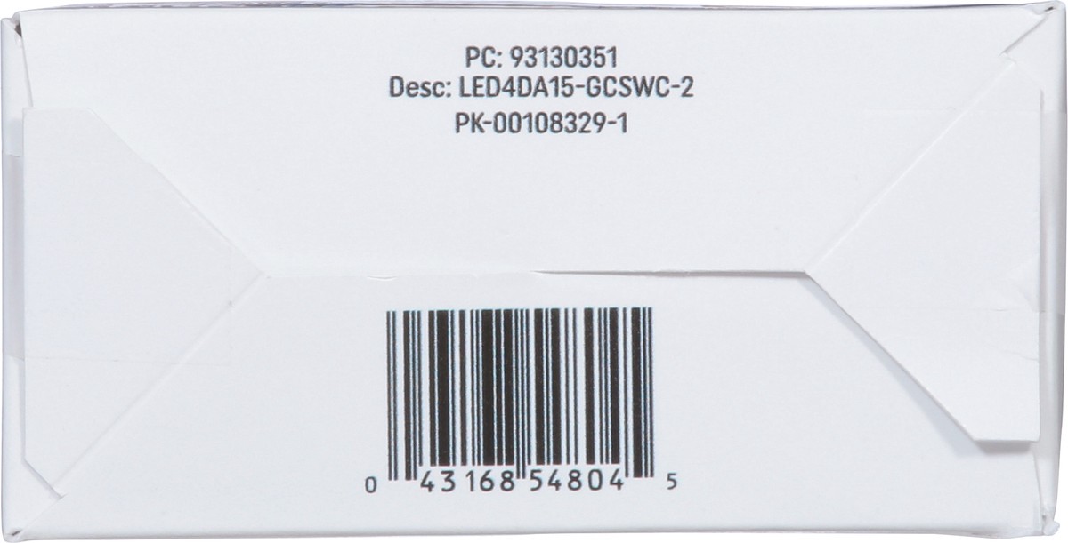 slide 4 of 9, GE 4 Watts Classic Shape Soft White Ceiling Fan LED Light Bulbs 2 Pack 2 ea, 2 ct