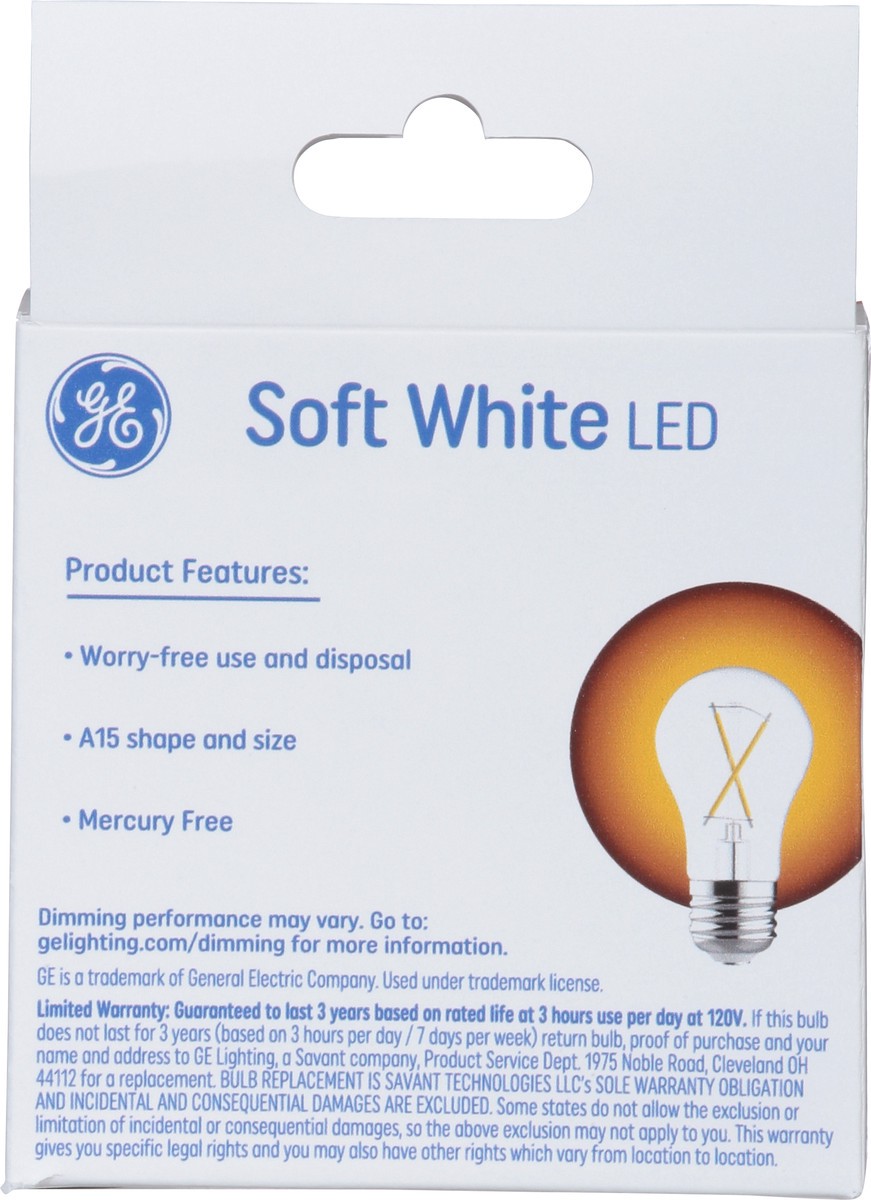 slide 6 of 9, GE 4 Watts Classic Shape Soft White Ceiling Fan LED Light Bulbs 2 Pack 2 ea, 2 ct