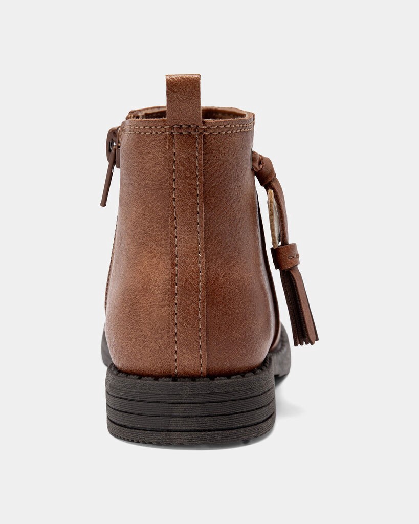 slide 2 of 6, Carter's Toddler Girl Tassel Zip-Up Boots - Brown Brown 7, 1 ct