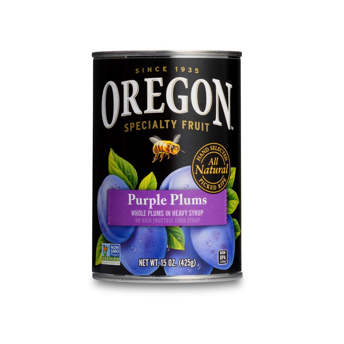 slide 1 of 5, Oregon Whole Purple Plums, 15 oz